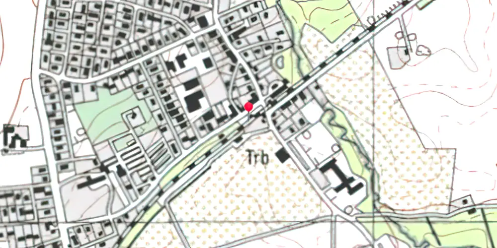 Historisk kort over Hjortshøj Letbanestation 