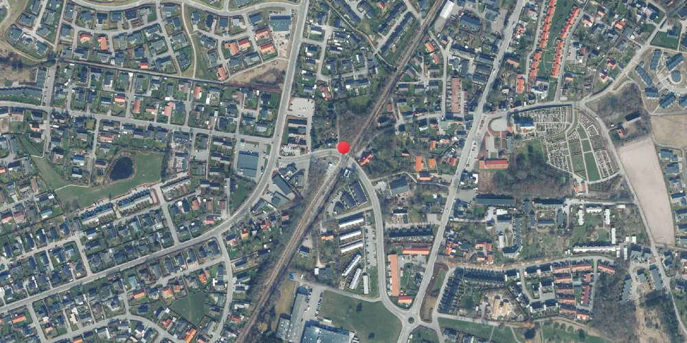 Historisk kort over Skødstrup Billetsalgssted [1968-1968]
