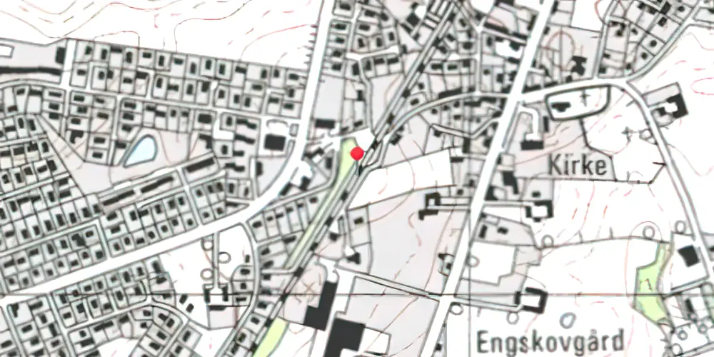 Historisk kort over Skødstrup Letbanestation