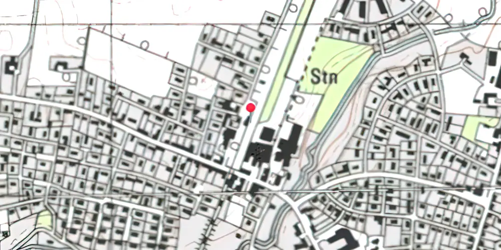 Historisk kort over Hornslet Letbanestation 
