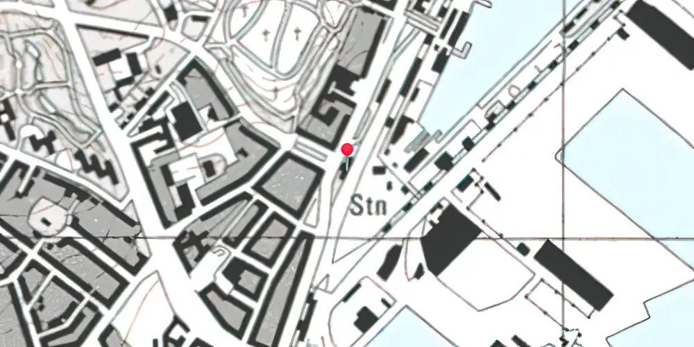 Historisk kort over Østbanetorvet Letbanestation 