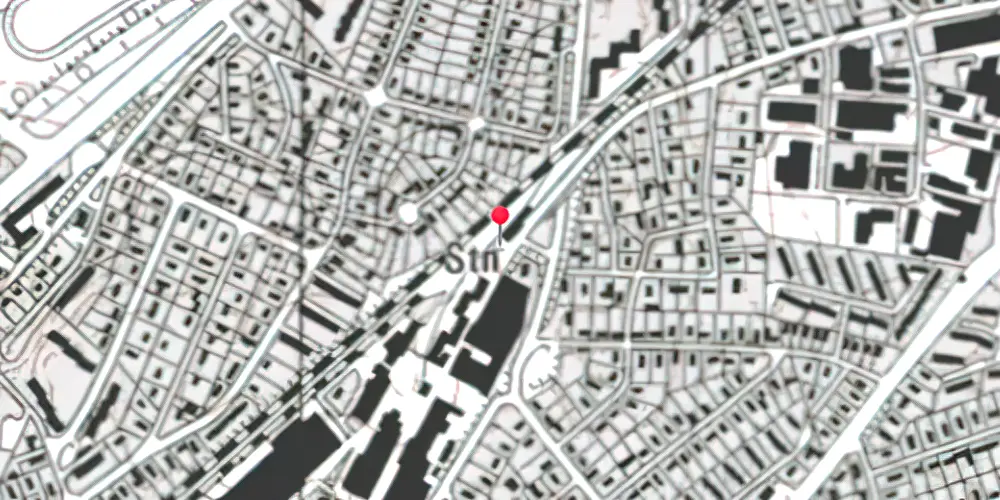 Historisk kort over Viby Jylland Letbanestation