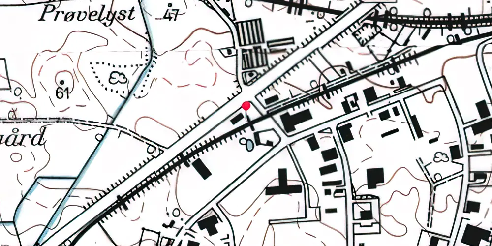 Historisk kort over Øllegårdsvej Letbanestation