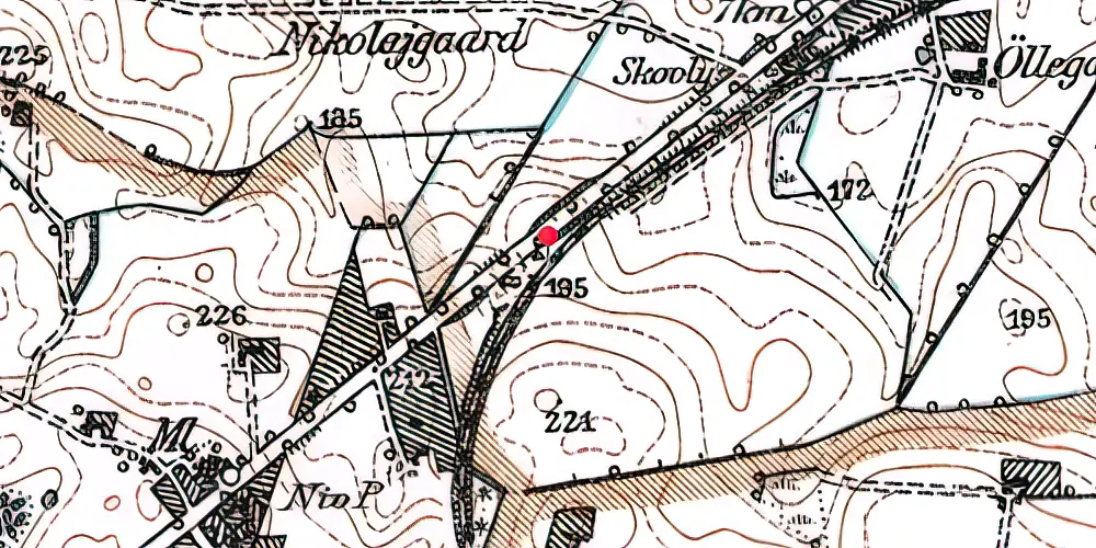 Historisk kort over Gunnar Clausensvej Letbanestation