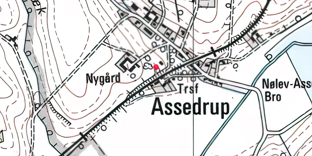 Historisk kort over Assedrup Letbanestation