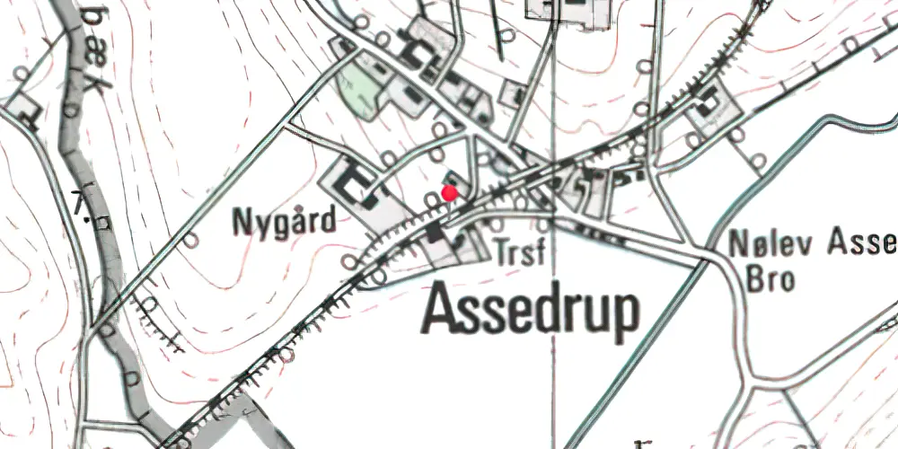 Historisk kort over Assedrup Letbanestation
