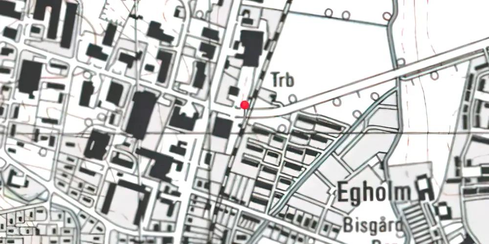 Historisk kort over Rude Havvej Letbanestation 