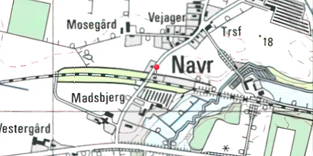 Historisk kort over Naur Holdeplads [1875-1900]