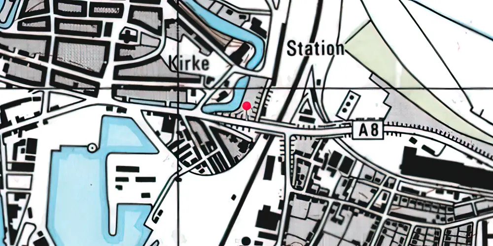 Historisk kort over Nyborg Station [1865-1871]