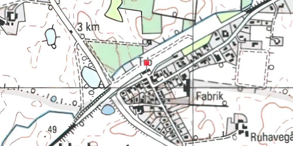 Historisk kort over Holmstrup Station [1890-1973]