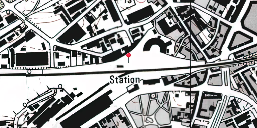 Historisk kort over Odense OMB Station [1911-1914]