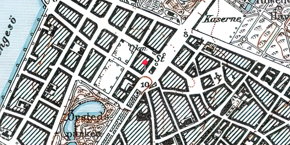 Historisk kort over Nørreport Billetsalgssted [1918-1934]