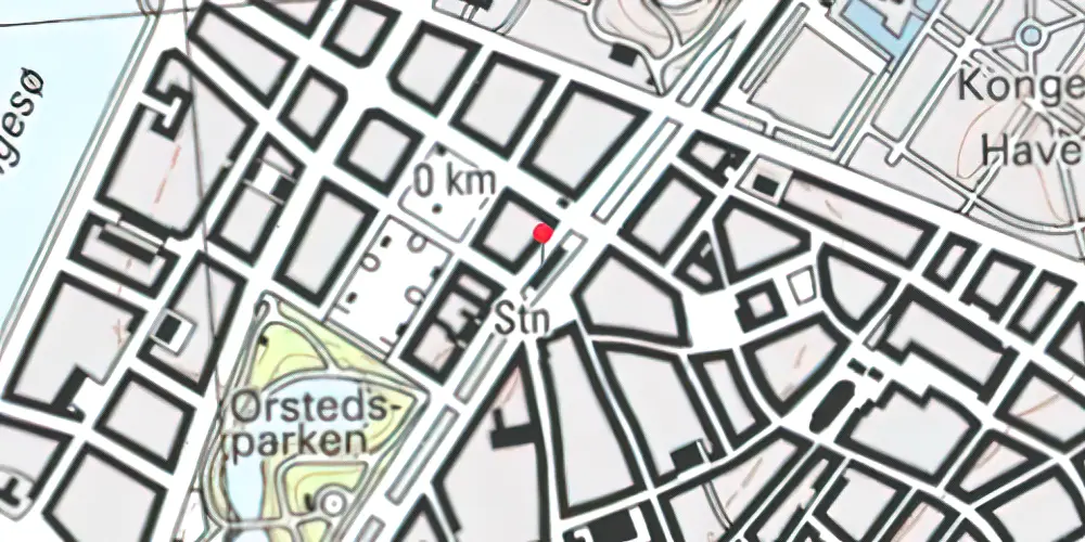 Historisk kort over Nørreport Station [1934-2002]