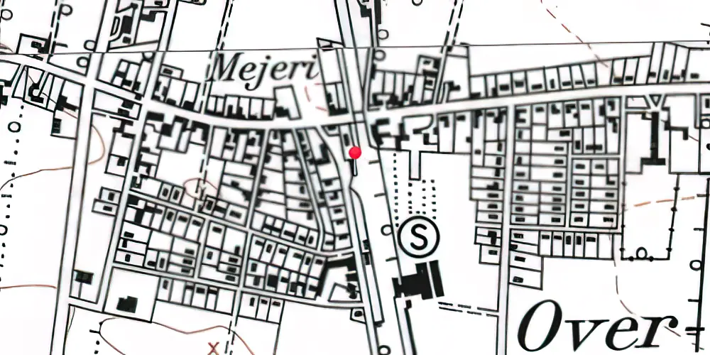 Historisk kort over Over-Jerstal Station [1904-1973]