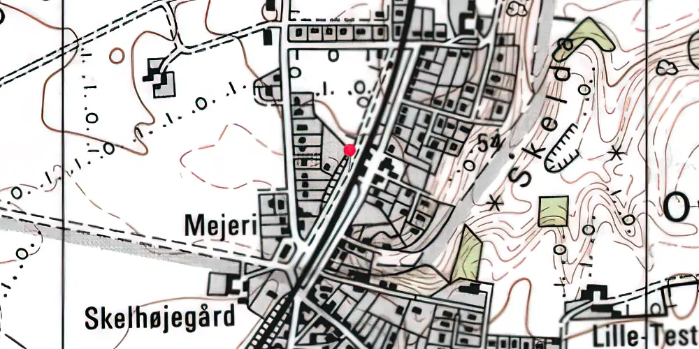 Historisk kort over Skelhøje Holdeplads [1906-1922]