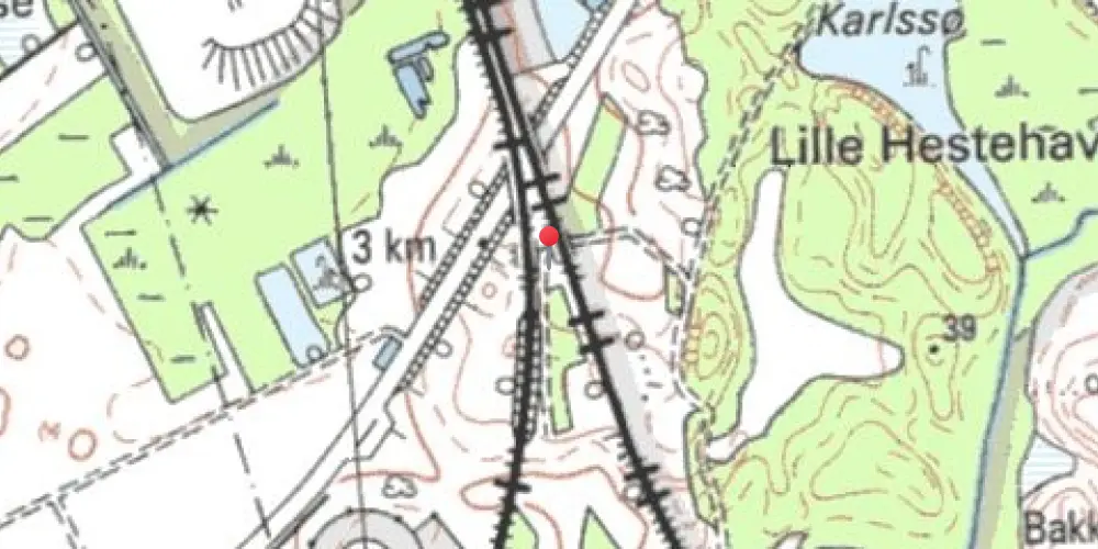 Historisk kort over Favrholm Trinbræt