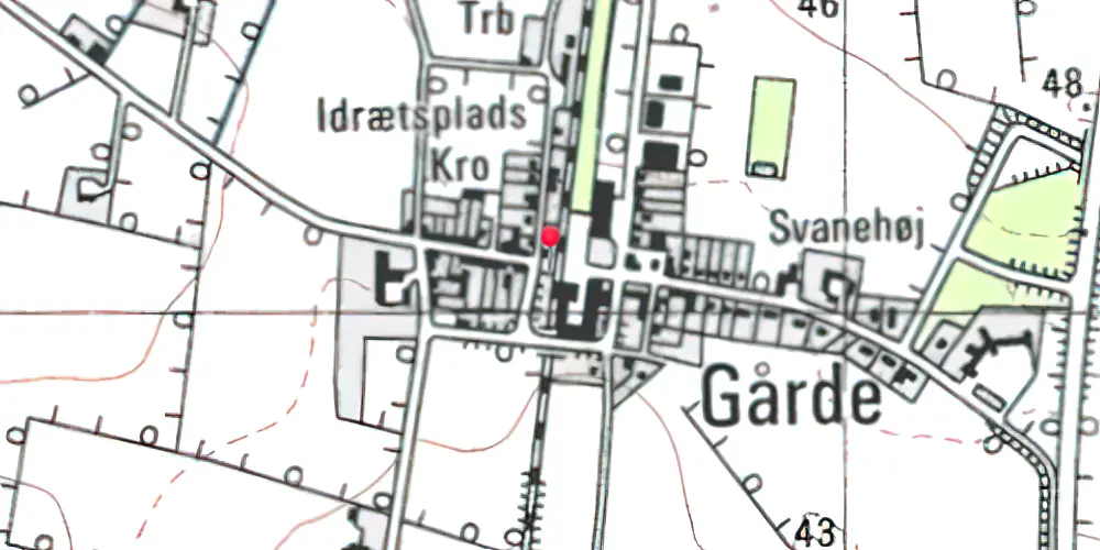 Historisk kort over Gårde Billetsalgssted [1878-1920]