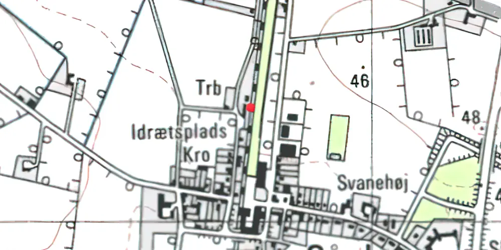 Historisk kort over Gårde Trinbræt 