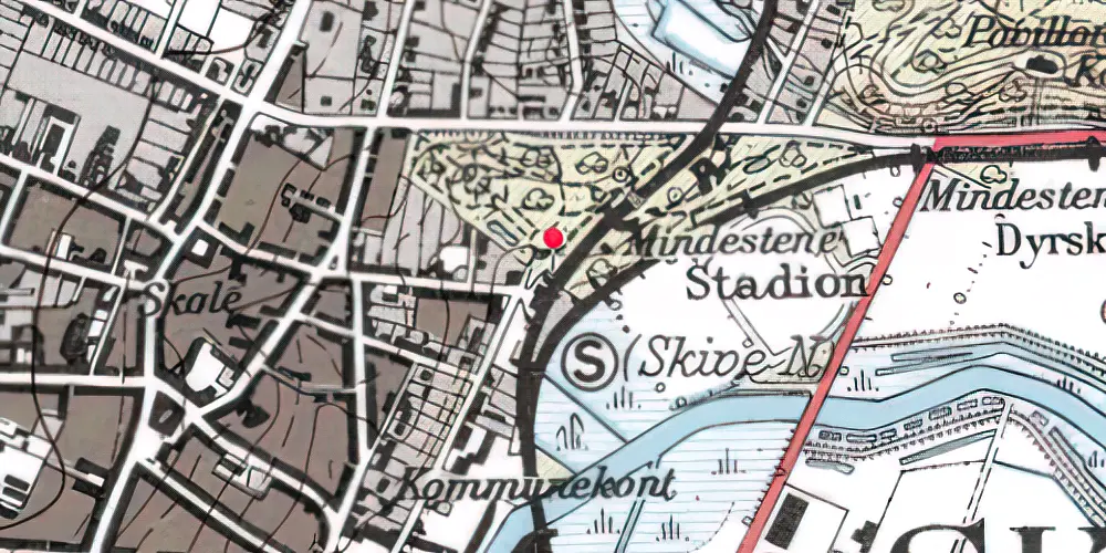 Historisk kort over Skive Nord Holdeplads [1884-1922]