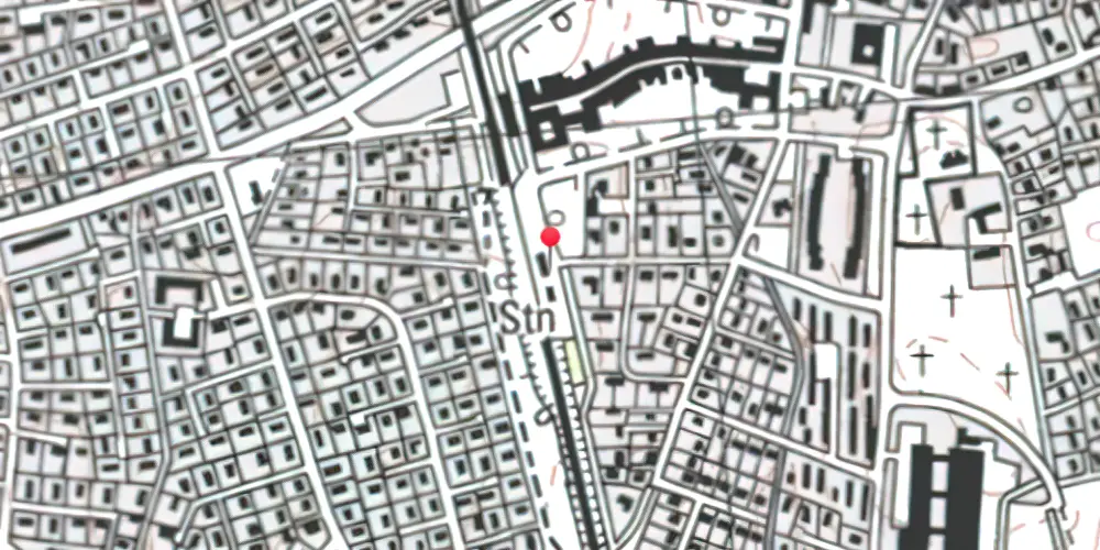 Historisk kort over Stenløse S-togstrinbræt 