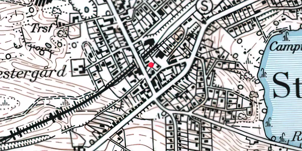 Historisk kort over Stilling Billetsalgssted [1868-1889]