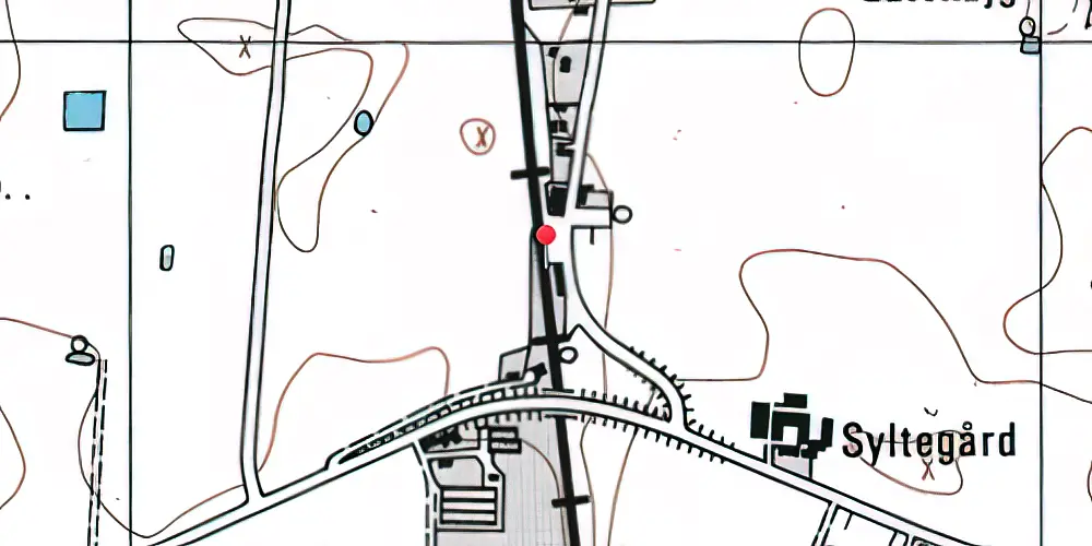 Historisk kort over Tingsted Teknisk Station