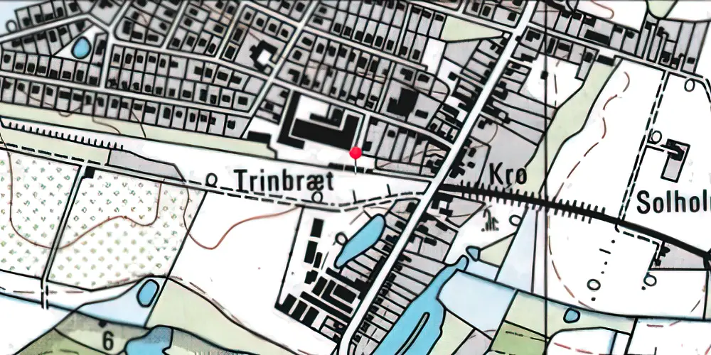 Historisk kort over Ullerslev Teknisk Station