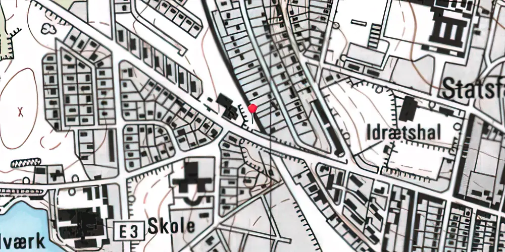 Historisk kort over Bygholm Billetsalgssted [1901-1920]