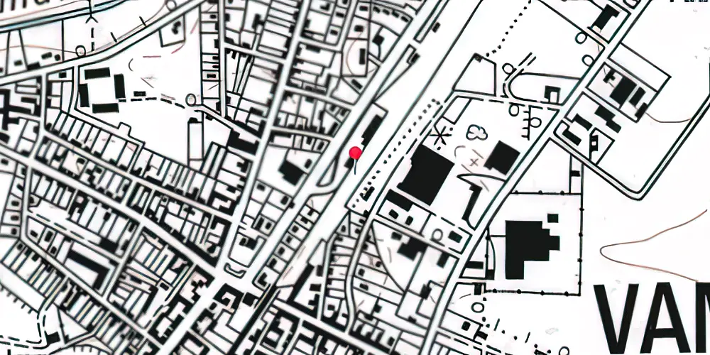 Historisk kort over Vamdrup Station [1866-1911]