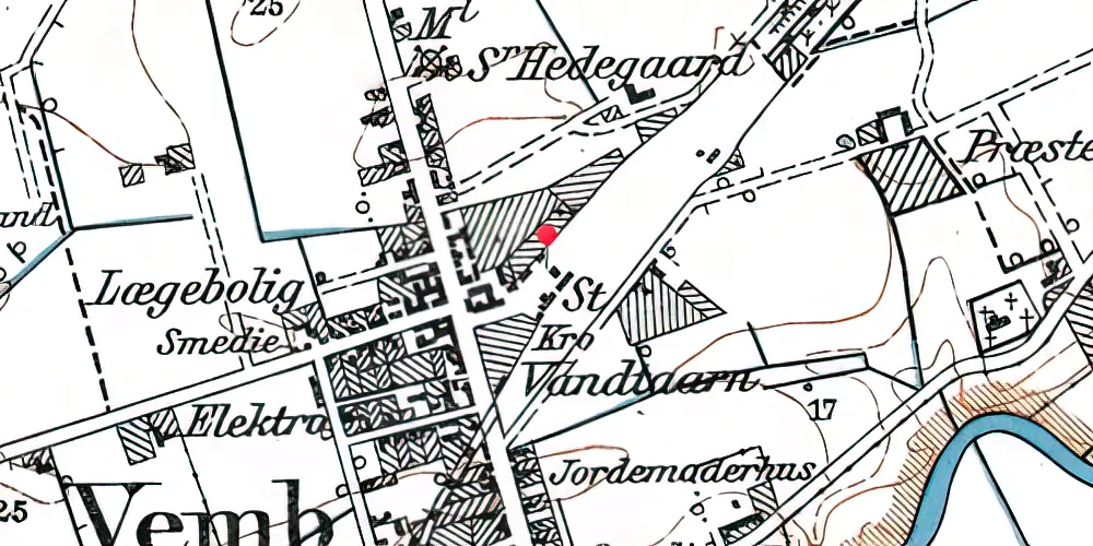 Historisk kort over Vemb Privatbanestation [1879-1902]