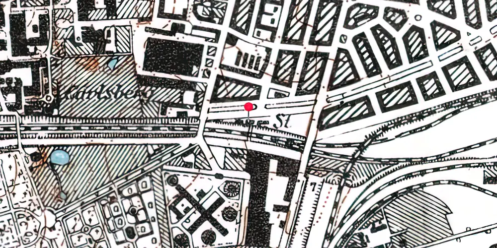 Historisk kort over Enghave Station [1923-1984]