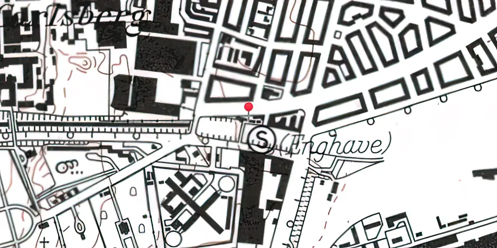 Historisk kort over Enghave Station [1923-1984]