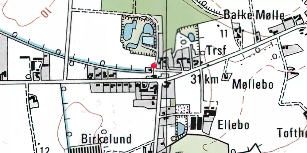 Historisk kort over Balka Station [1935-1945]