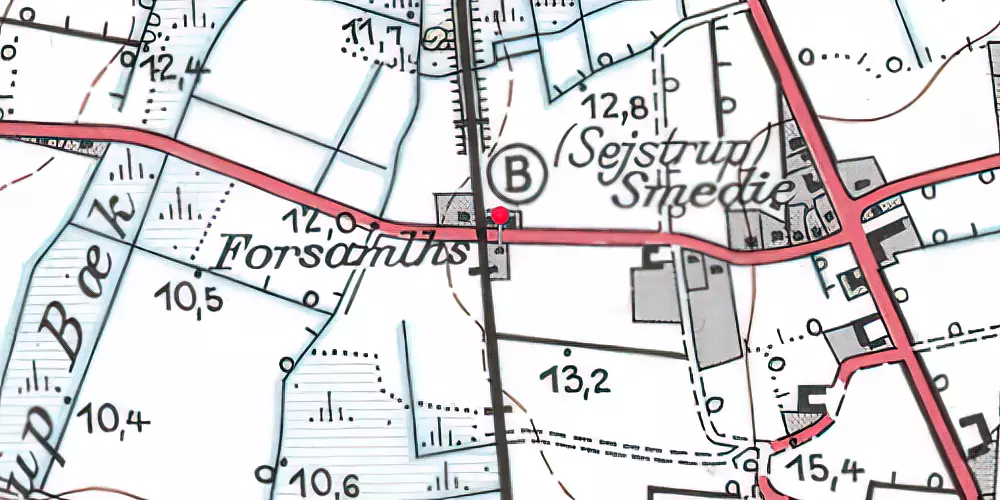 Historisk kort over Sejstrup Billetsalgssted [1875-1917]