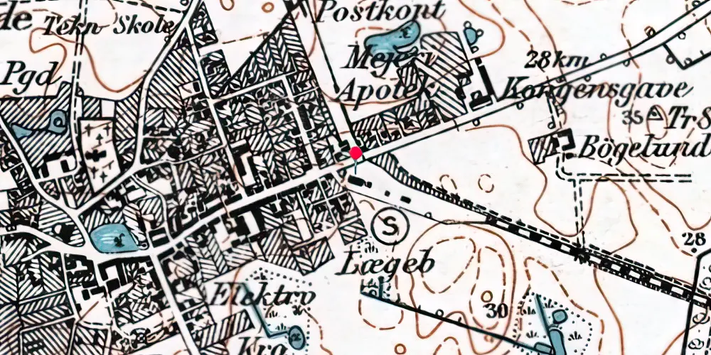 Historisk kort over Helsinge Station [1897-1992]