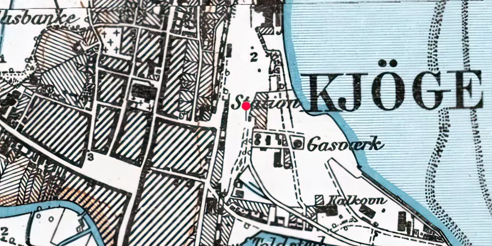 Historisk kort over Køge Station