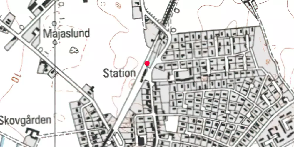 Historisk kort over Regstrup Station [1874-1969]