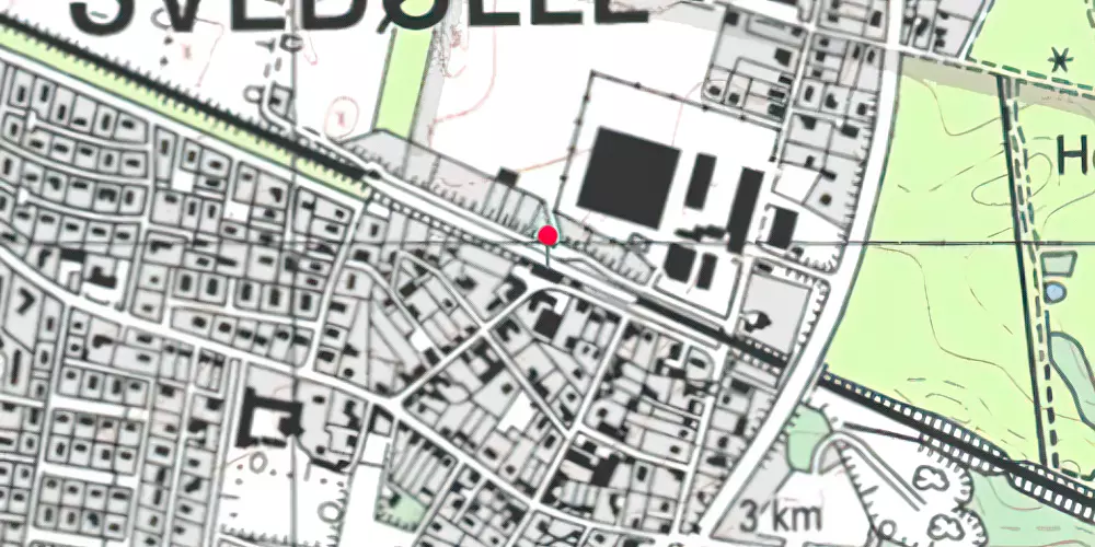 Historisk kort over Svebølle Station [1874-1974]