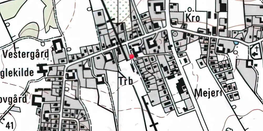 Historisk kort over Højby (Fyn) Trinbræt 