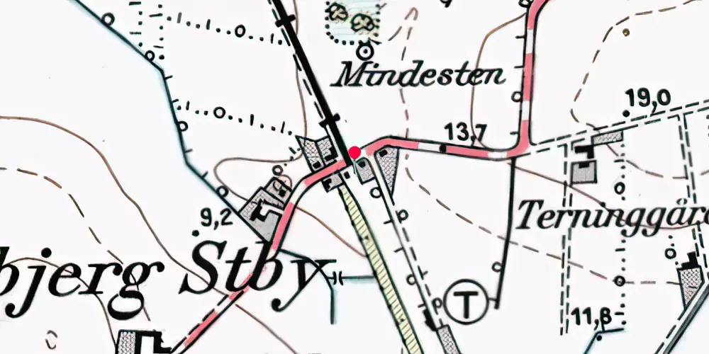 Historisk kort over Dejbjerg Billetsalgssted [1875-1923]