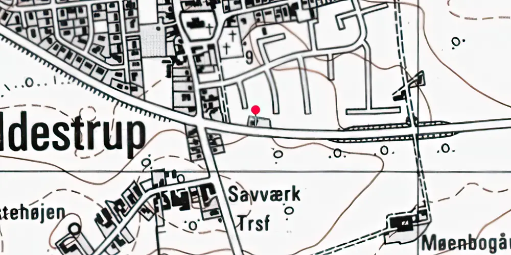 Historisk kort over Idestrup Trinbræt [1911-1918]