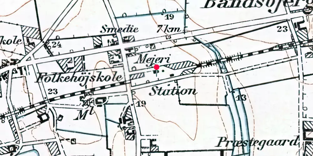 Historisk kort over Janderup Station [1903-2002]