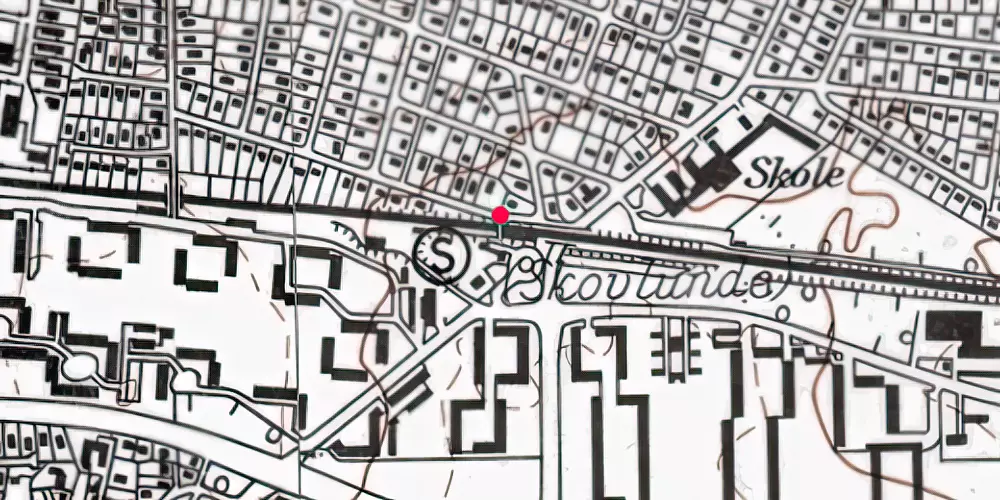 Historisk kort over Skovlunde Billetsalgssted [1940-1949]