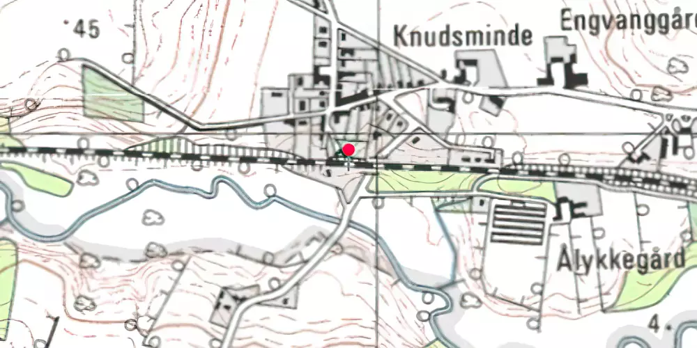 Historisk kort over Ejstrup Holdeplads [1866-1916]