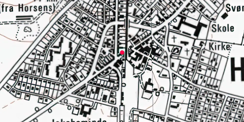 Historisk kort over Hedensted Billetsalgssted [1875-1889]