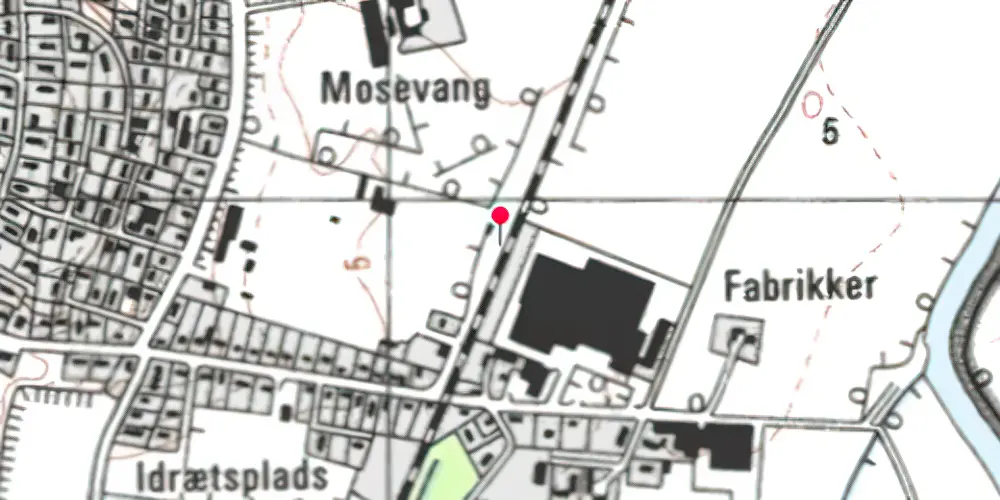 Historisk kort over Stevnstrup Billetsalgssted [1903-1904]
