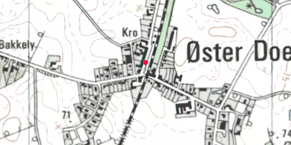 Historisk kort over Øster Doense Holdeplads [1882-1904]