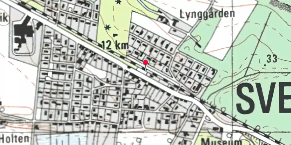Historisk kort over Svejbæk Station [1900-1968]