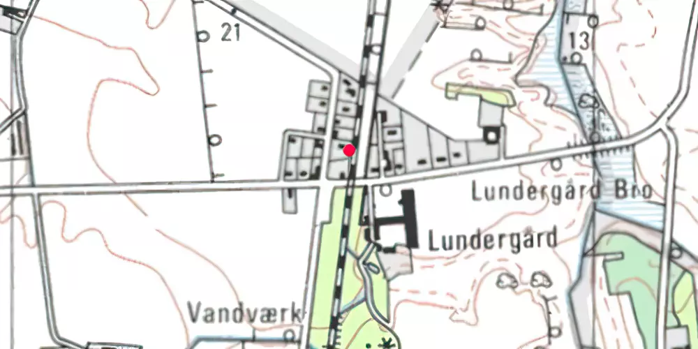 Historisk kort over Hæstrup Billetsalgssted [1873-1963]