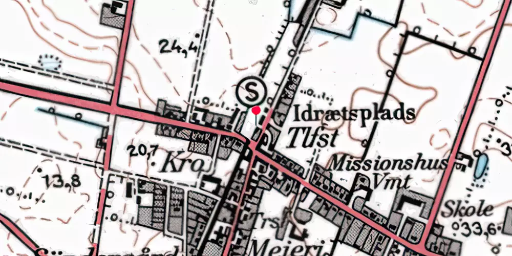 Historisk kort over Hørdum Station [1882-1967]